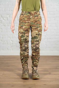Тактические женские брюки со вставными наколенниками рип-стоп Мультикам (670) , 3XL