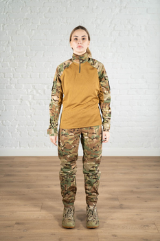 Армейская женская форма убакс и штаны с карманами CoolMax рип-стоп standart Мультикам Койот (621) , 2XL