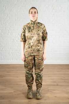 Тактическая женская форма убакс короткий рукав и штаны с карманами рип-стоп CoolMax standart Мультикам (626) , S