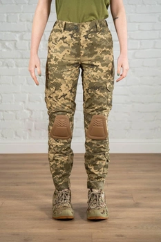 Жіночі тактичні штани зі вставними наколінниками ріп-стоп Піксель Койот (673) , M