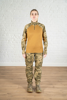 Жіноча армійська форма убакс та штани з кишенями ріп-стоп CoolMax standart Піксель Койот (624) , L