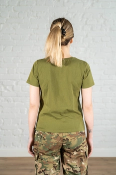 Жіноча військова футболка ХБ (бавовна) гіпоалергенна tactical Олива (665) , S