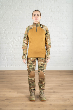 Армійська жіноча форма убакс та штани з наколінниками CoolMax ріп-стоп standart Мультикам Койот (633) , XL