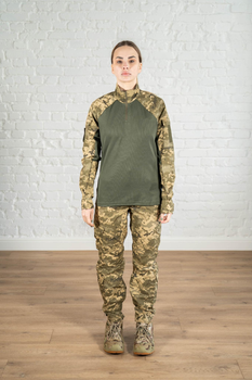 Жіноча військова форма убакс та штани з кишенями CoolMax ріп-стоп standart Піксель Олива (625) , M