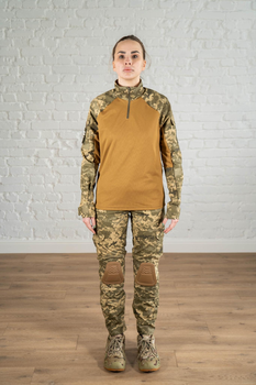 Женская армейская форма убокс и штаны с наколенниками рип-стоп CoolMax standart Пиксель Койот (636) , XL