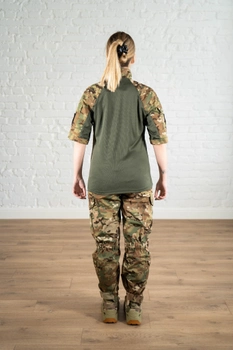 Военная женская форма убакс короткий рукав и штаны с карманами CoolMax рип-стоп standart Мультикам Олива (628) , S