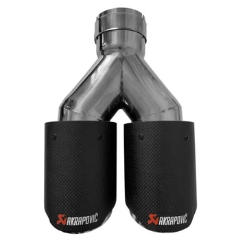 Насадки акрапович Akrapovic матові Подвійні 64-67мм 89 мм подвійні вихлоп