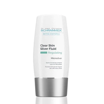 Clear Skin Silver Fluid Нормалізуючий флюїд з мікрочастинками срібла, лактобіоновою кислотою та алоє вєра 50мл Dr.Schrammek