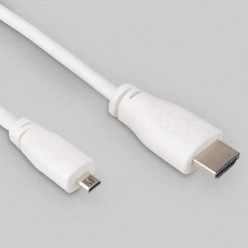 Кабель microHDMI-HDMI для Raspberry Pi 1м офіційний білий