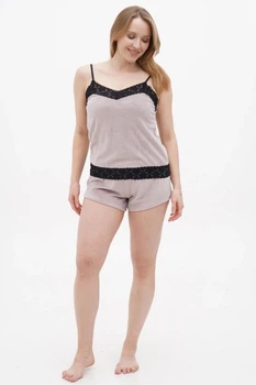 Комплект: топ и шортики Fleri 48(XL) Розовый (96643)