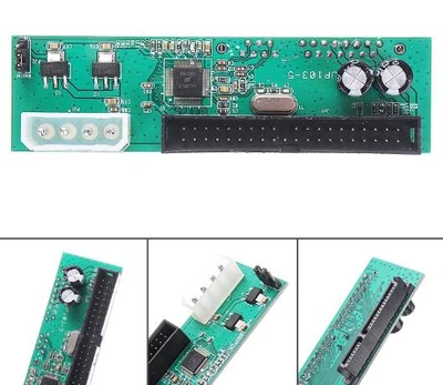 Переходник - адаптер IDE 40 pin -> SATA 22 (7+15) pin иде-сата для HDD DVD (557130469-1) Зеленый