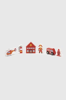 Дополнительный набор к железной дороге "Пожарная станция" Viga Toys 50815 Разноцветный
