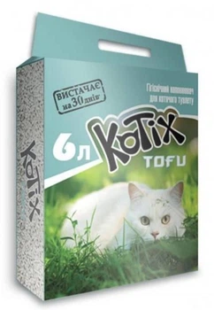 Соевый наполнитель для кошачьего туалета Kotix Tofu Classic классический 6 л (6972345440022)