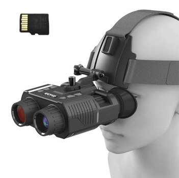 Бинокуляр прибор ночного видения GVDA918 цифровой бинокль с креплением на голову и картой памяти на 64 Гб (до 400 м в темноте)