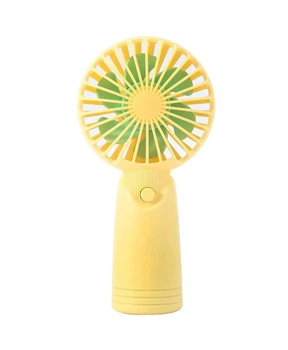 Вентилятор ручний акумуляторний Cute Electric Fan AP223 з USB-зарядкою Жовтий