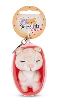М'яка іграшка - брелок Nici Sleeping Pets Плямиста кішка 8 см (4012390488401)