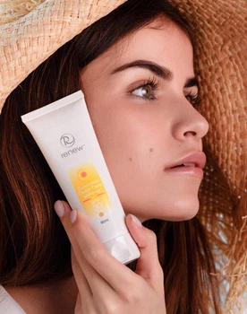 Солнцезащитный крем c SPF 30 Тональный крем антиоксидант для лица Крем увлажняющий для лица Renew Sunscreen Cream SPF-30 Demi Make-Up, 80 мл