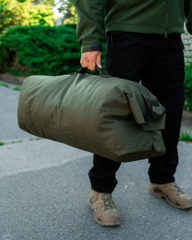 Баул військовий тактичний сумка-рюкзак армії США оливковий 100 л