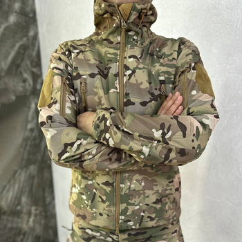 Мужская Куртка Softshell на флисе с вентиляционными отверстиями мультикам размер 2XL