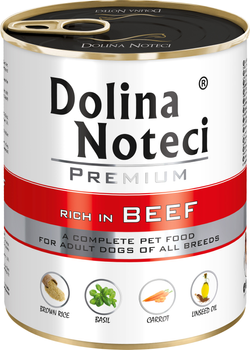 Mokra karma dla psów Dolina Noteci Premium z wołowiną 800 g (5902921300007)