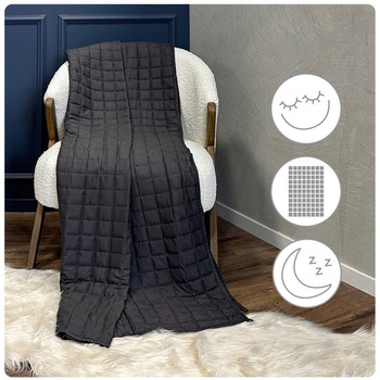 Одеяло утяжеленное детское сенсорное Cura Baby 100х150 2,4 кг Серое