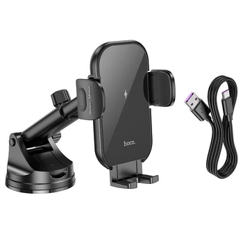Держатель Hoco с беспроводной зарядкой Qi 15W Journey wireless fast charging HW5 (HW5)