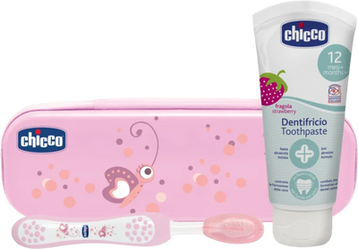 Набір для догляду за порожниною рота Chicco Oral Rose Зубна паста 50 мл + Зубна щітка + Коробка (8058664047376)