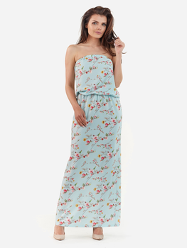 Sukienka damska w kwiaty Awama A219 M Niebieska (5902360522886)