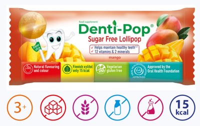 Полезный леденец Denti pop без сахара 1 шт. (манго)