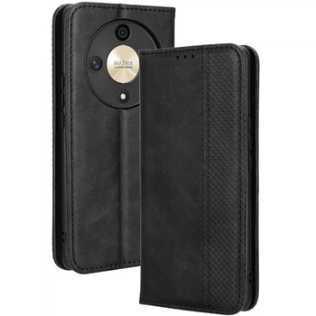 Чехол-книжка Deexe Retro Style для Honor Magic 6 Lite - Black