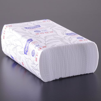 Полотенца бумажные 200 шт Z сложение 22,5х22 см целлюлоза 2 ш Papero (узкие) 49021