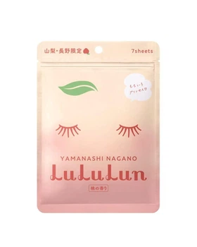 LULULUN Face Mask Yamanashi Peach восстанавливающая маска с персиком и жемчугом, 7 шт