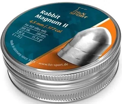 Кулі пневматичні H&NRabbit Magnum II кал. 4.5 мм 1.02 г 200 шт/уп 14530155
