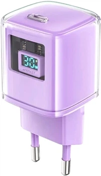 Ładowarka sieciowa Acefast A53 Sparkling Series PD30W GaN USB-C Ładowarka Alfalfa Purple