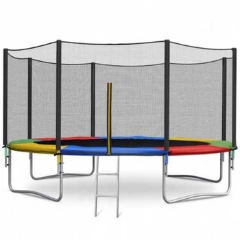 Батут Just Fun 252см Multicolor зовнішня сіткa + драбинка