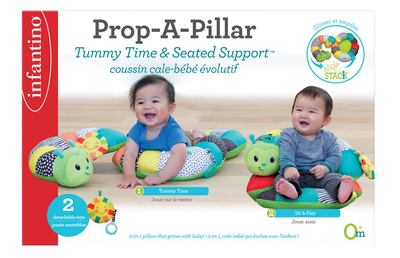 Подушка для живота Infantino Prop-a-pillar tummy time & seated support Різнобарвна гусениця (3021105161806)