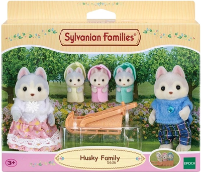 Zestaw figurek Epoch Sylvanian Families Rodzina piesków Husky 5 szt (5054131056363)