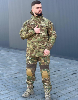 Тактична форма Multicam військовий костюм мультикам, Multicam комплект із наколінниками форма для ЗСУ XXXL