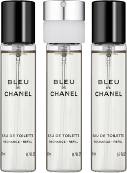 Zestaw wkładów wymiennych męskich Chanel Woda toaletowa Chanel Bleu de Chanel 3 x 20 ml (3145891078107)