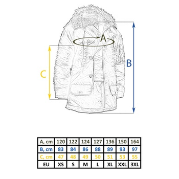 Хутром парка Оливкова Куртка з Аляска XS US TEESAR® PARKA N3B