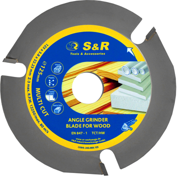 Диск пильный S&R Multi Cut 125x22.2x3.8 мм 3 зуба АТВ (243003125)