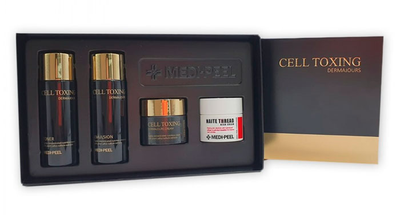 Набір Medi-Peel Cell Toxing Dermajours Trial Kit тонер 30 мл + емульсія 30 мл + крем для обличчя 10 г + крем для шиї 10 г (8809409346762)