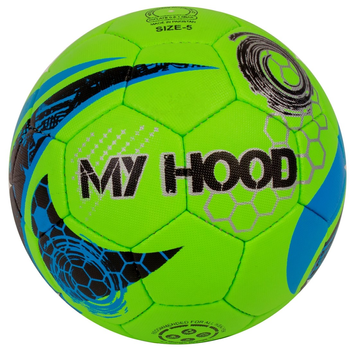 Футбольний м'яч My Hood Street № 5 зелено-синій (5704035320205)