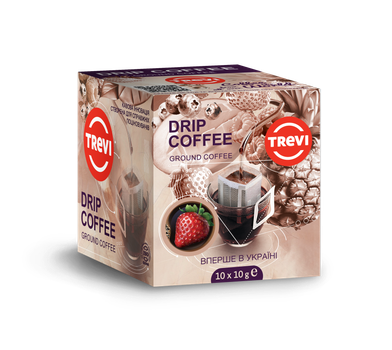 Бокс дрип-кофе Арабика Trevi Клубника 10 г x 10 шт