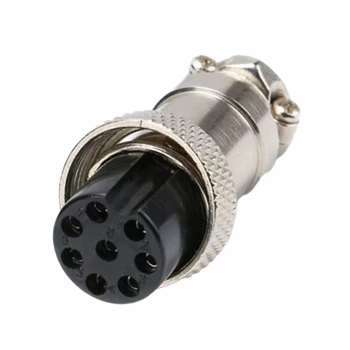 Разъем авиационный соединительный GX16-16M-8A, 8 pin, розетка