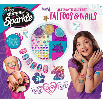 Набір для манікюру Cra-Z-Art Shimmer 'n Sparkle Tattoos & nails (884920655027)
