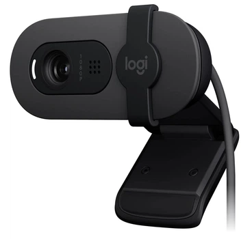 Веб-камера Logitech Brio 105 Business, Graphite, 1920x1080 / 30 fps, фіксований фокус, мікрофон, кут огляду 58°, RightLight 2, USB, 1 м (960-001592)
