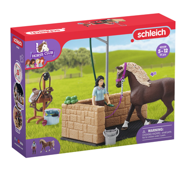 Zestaw zabawek Schleich Horse Club Washing area with Horse Club Emily & Luna (4055744023095)