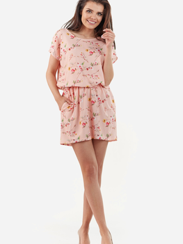Плаття-футболка коротке літнє жіноче Awama A231 S-M Рожеве (5902360522800)