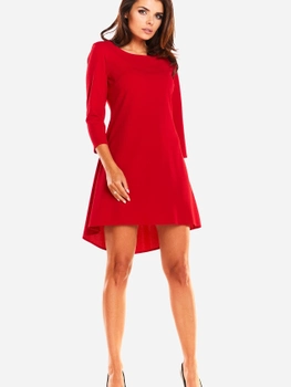 Sukienka trapezowa damska mini Awama A232 XL Czerwona (5902360524217)